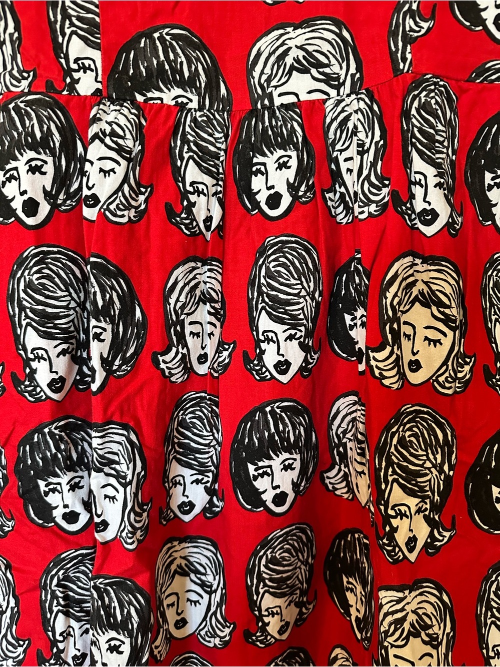 Retrolicious 1960s hairdos fit and flare dress size XL - Picture 7 of 12